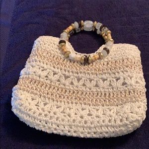 Crochet Beaded handle bag